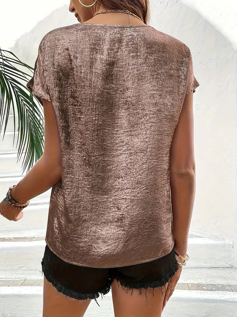 Erifyli - Elegante Bluse Mit V-Ausschnitt