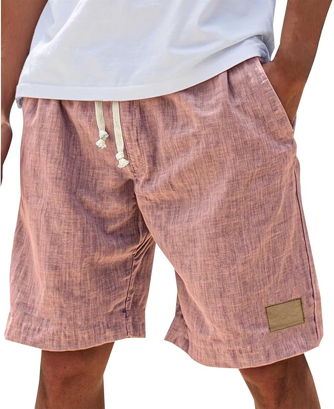 Alonz - Leinenshorts Mit Elastischem Bund