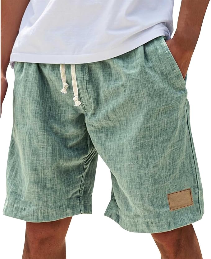 Alonz - Leinenshorts Mit Elastischem Bund