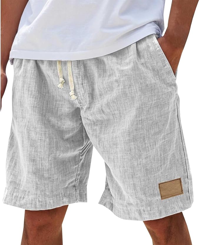 Alonz - Leinenshorts Mit Elastischem Bund