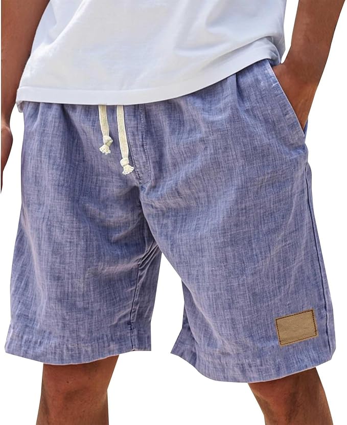 Alonz - Leinenshorts Mit Elastischem Bund