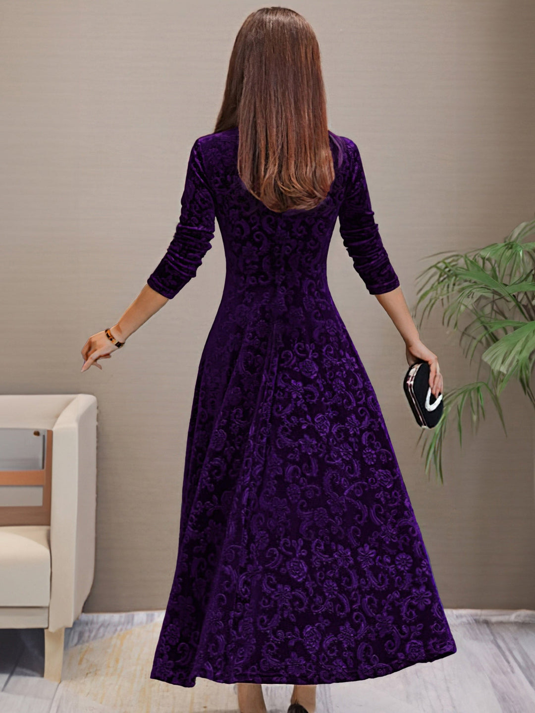 Eluned – Elegantes Samt-Partykleid