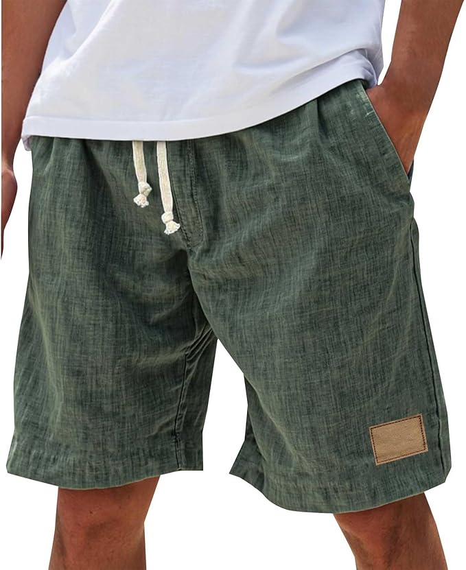 Alonz - Leinenshorts Mit Elastischem Bund