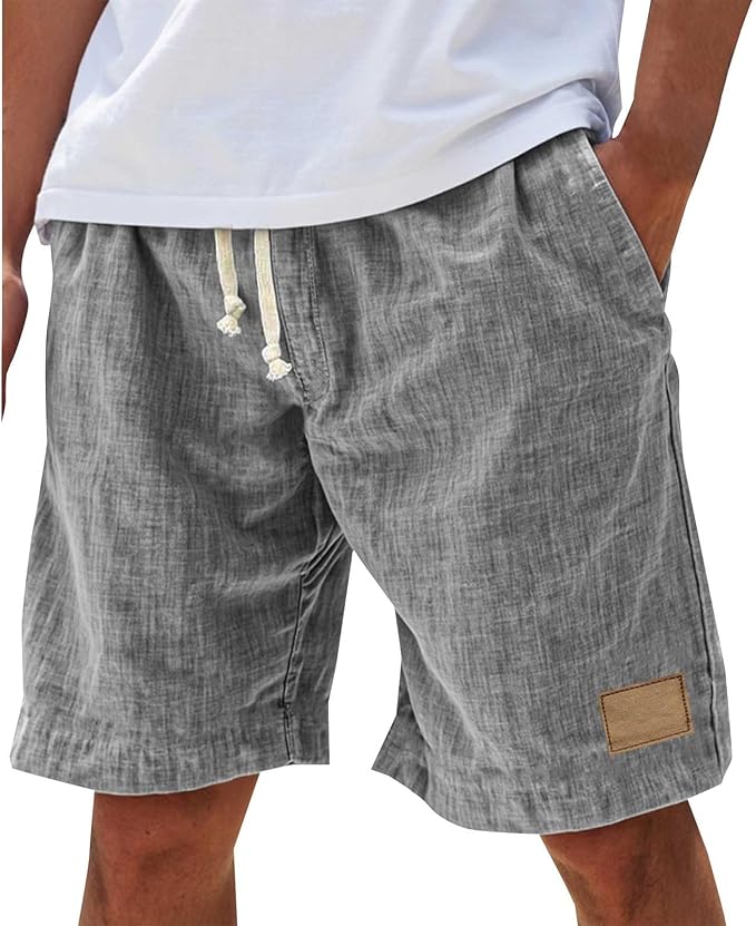 Alonz - Leinenshorts Mit Elastischem Bund