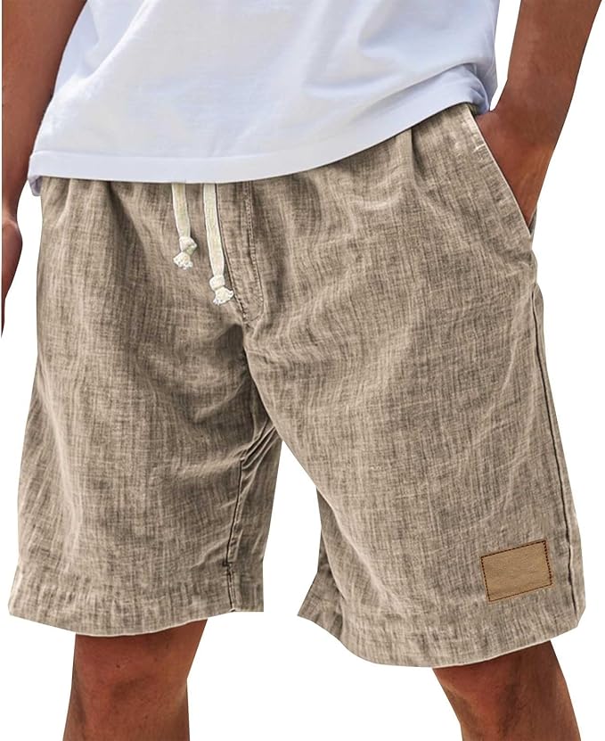 Alonz - Leinenshorts Mit Elastischem Bund