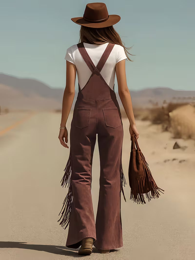 Ketiya – Weite Cargohose Mit Fransenbesatz