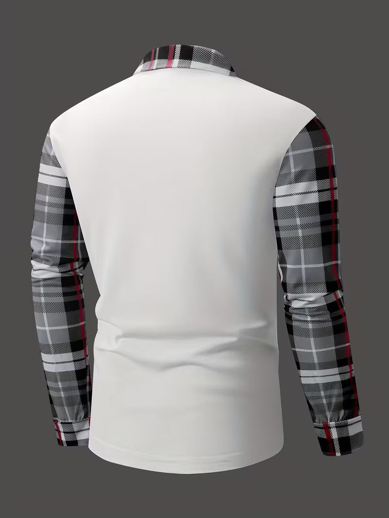 Yiannis – Langarmshirt mit Brustapplikation
