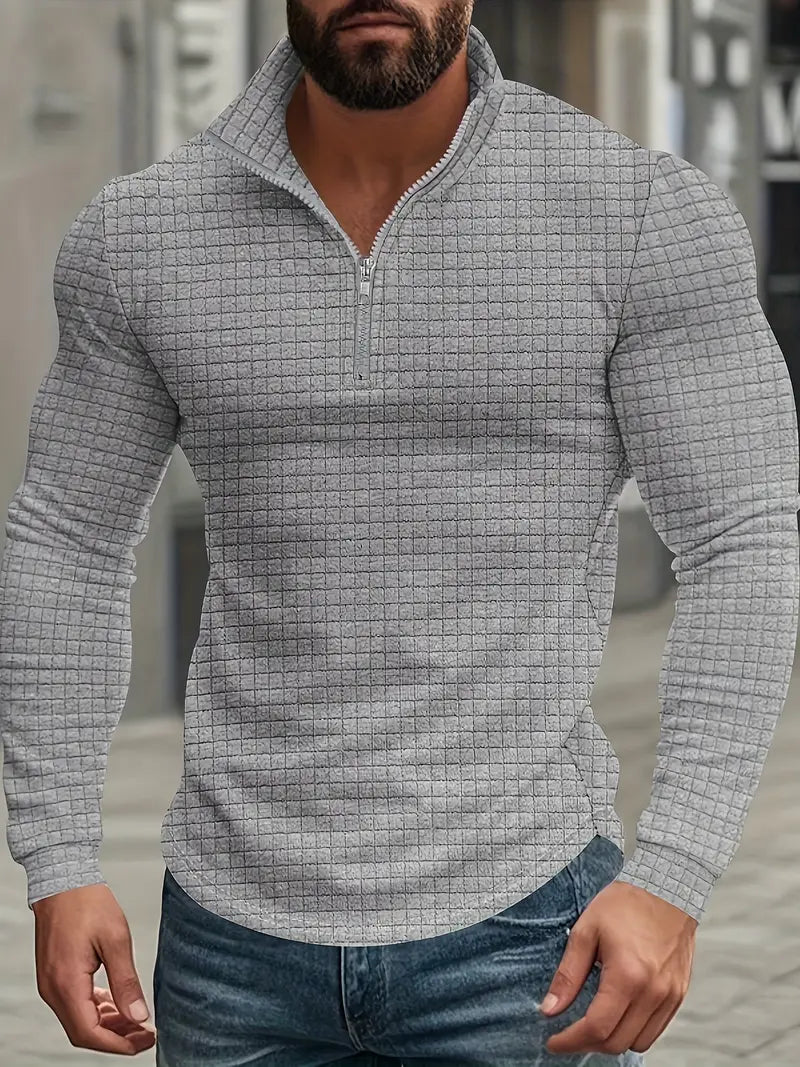 Jarryd – Langarm Sweatshirt Mit Halbem Reißverschluss