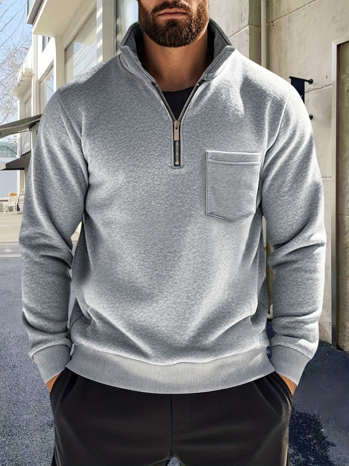 Nistor – Langarmshirt Mit Halbem Reißverschluss