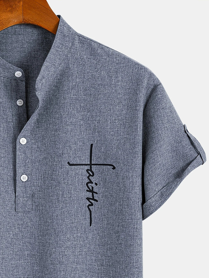 Elliott – Elegantes Kurzarm Hemd Mit Stehkragen