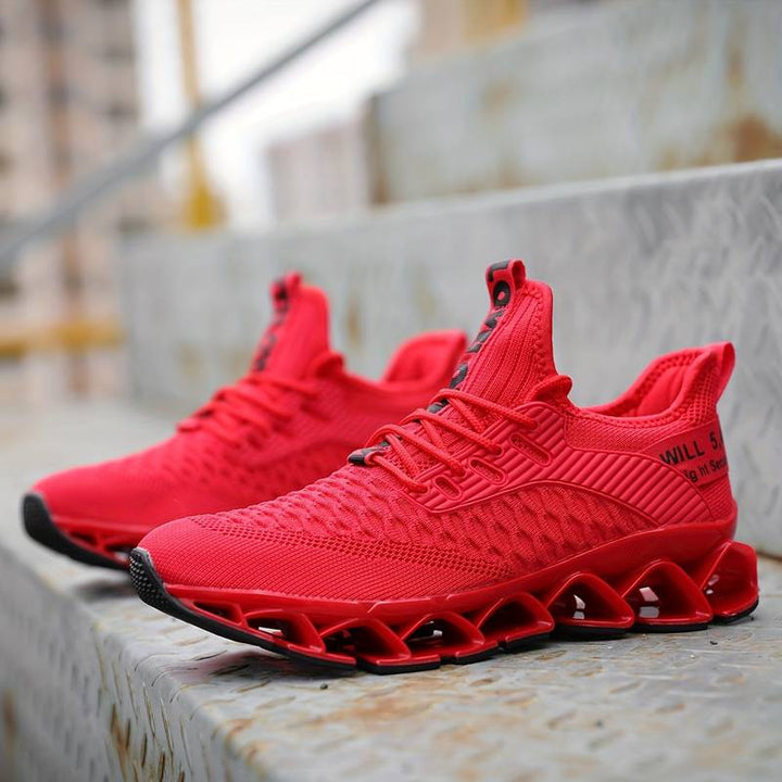 Shmuel - Lässiger Geometrischer Schnür Sneaker