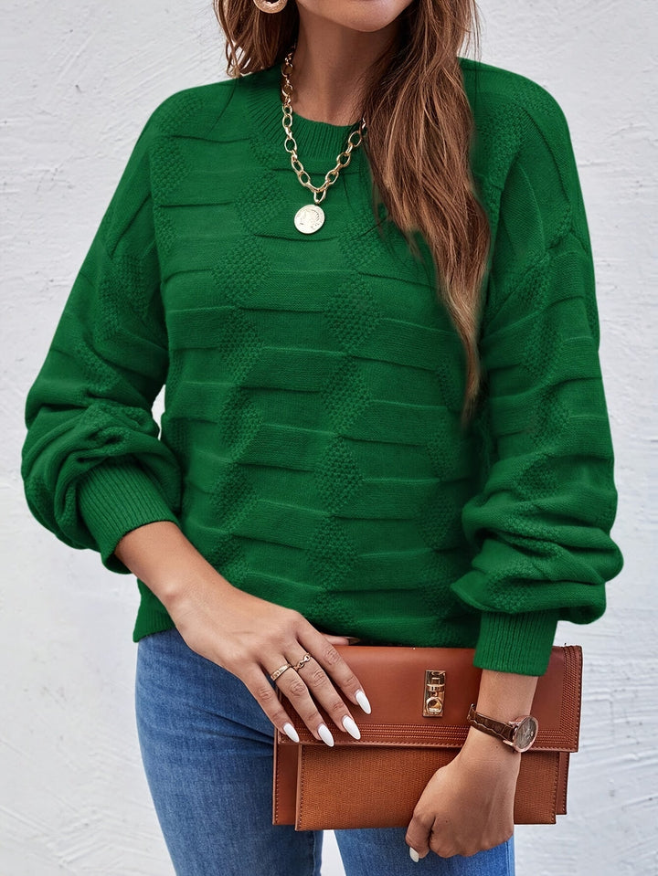 Annastina - Lässiger Langarm Pullover Mit Rundhalsausschnitt