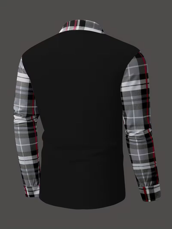 Yiannis – Langarmshirt mit Brustapplikation