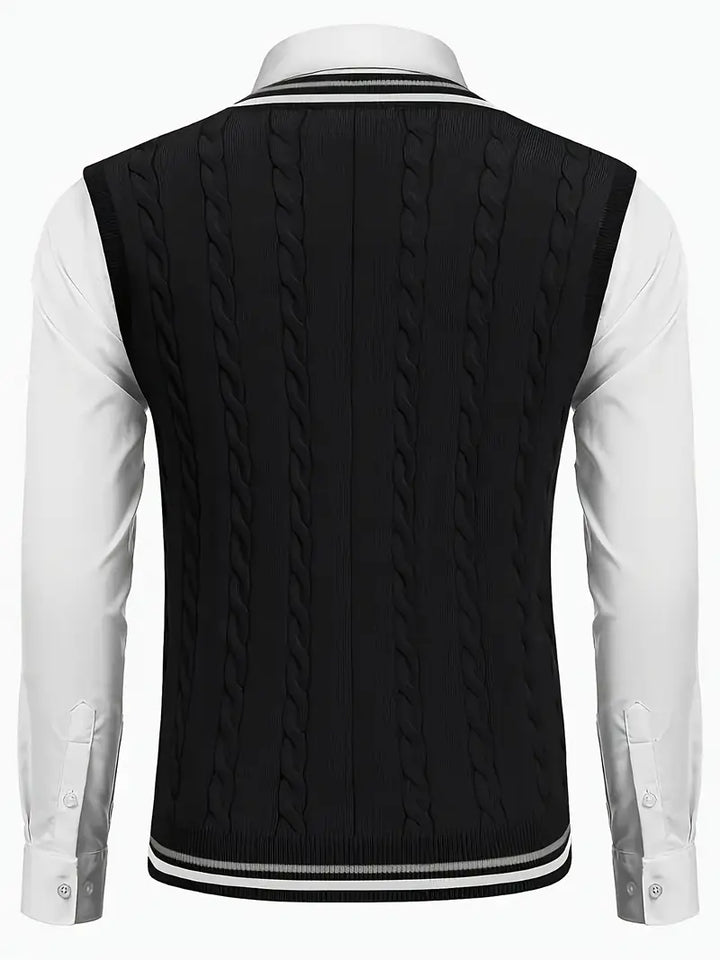 Duane - Ärmelloser Strickpullover Mit V-Ausschnitt