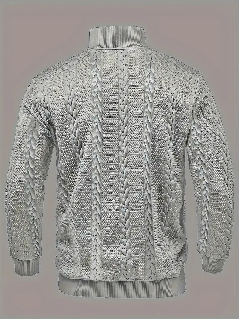Dawson – Langärmeliger Henley Pullover Mit Streifenmuster