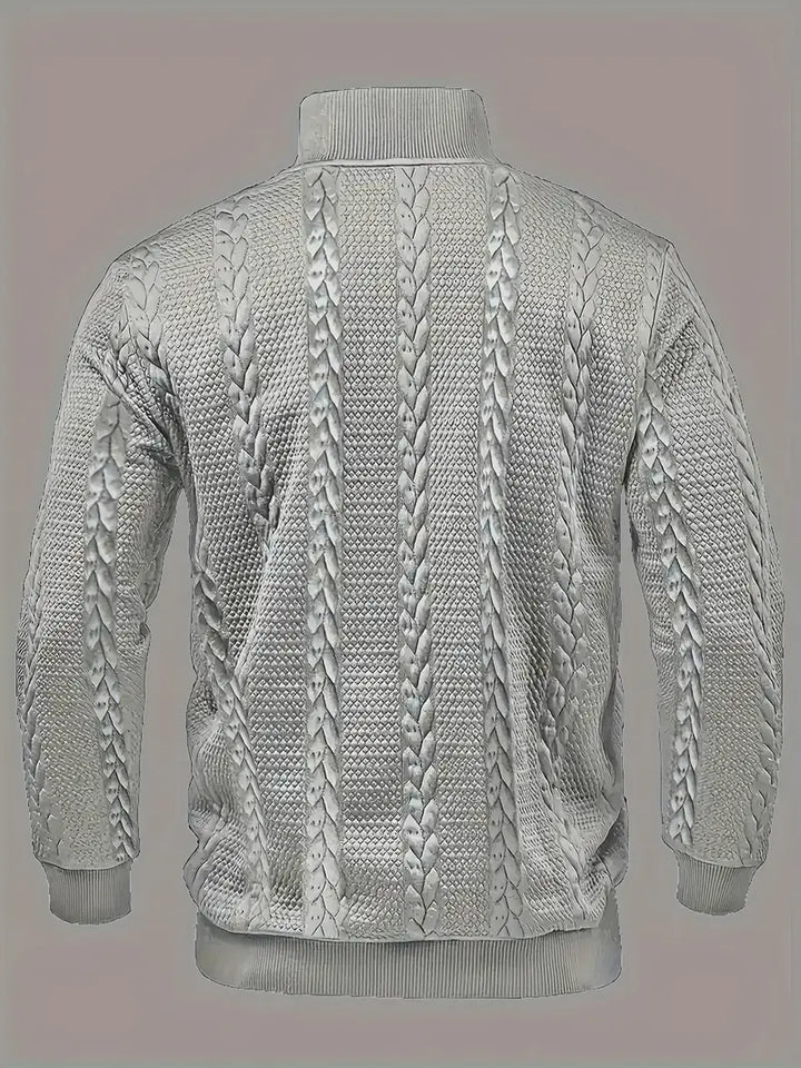 Dawson – Langärmeliger Henley Pullover Mit Streifenmuster