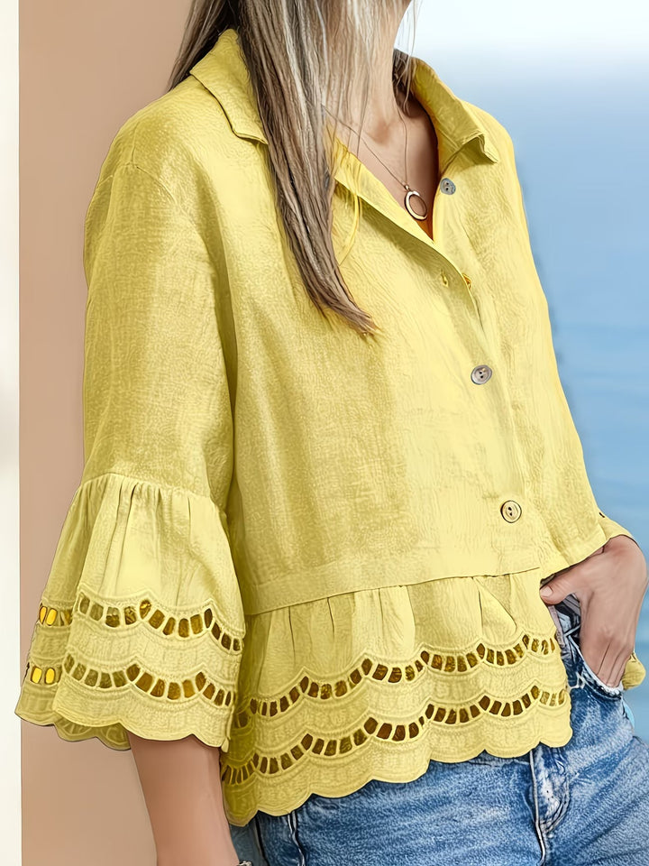 Solenn – Elegante Bluse mit Knopfleiste