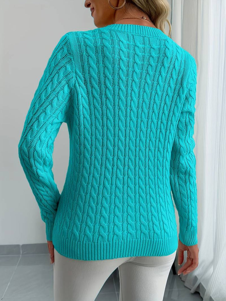 Sivanit - Langärmeliger Strick Pullover Mit Rippmuster