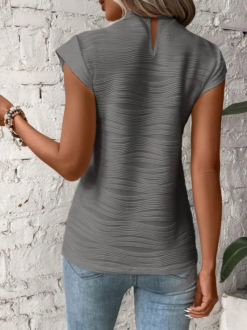 Carolyn - Elegantes T-Hemd Mit Rundhalsausschnitt