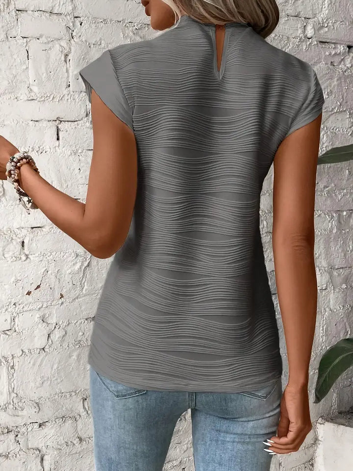 Carolyn - Elegantes T-Hemd Mit Rundhalsausschnitt