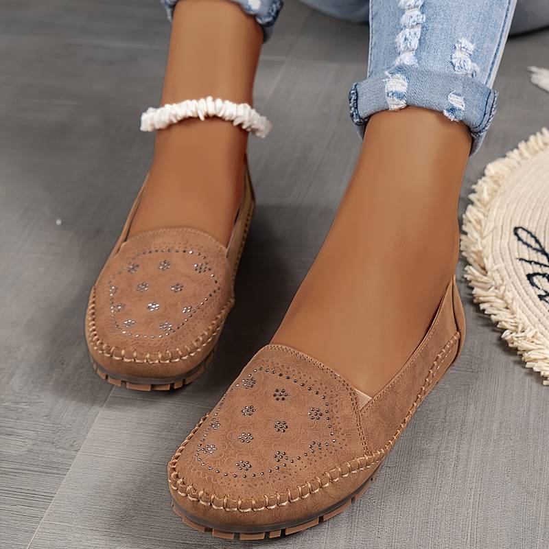 Orital - Vintage Halbschuh Mit Ziernähten