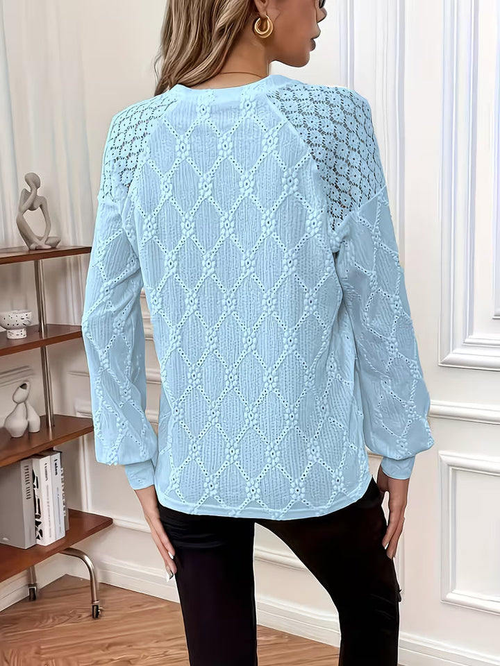 Carys – Gemusterte Bluse Mit Langen Ärmeln