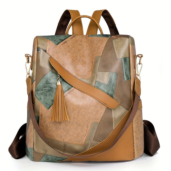 Vinika – Karierter Rucksack MIT Diebstahlschutz