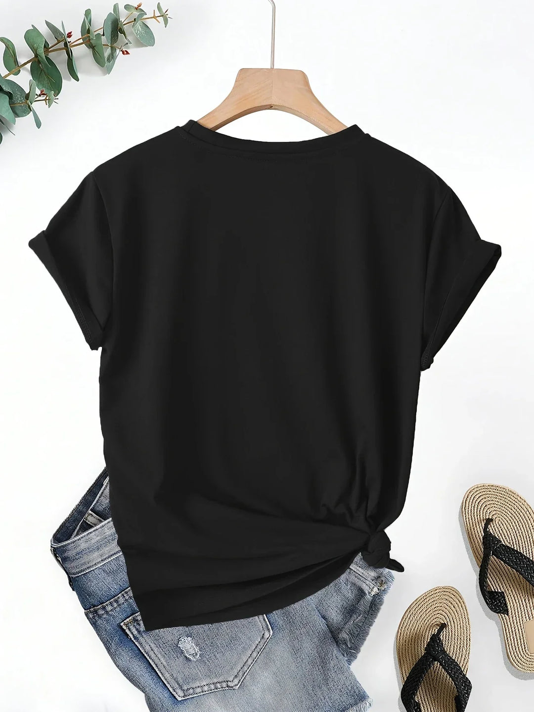 Larson – Lässiges Kurzarm T Hemd Mit Herz Drucken