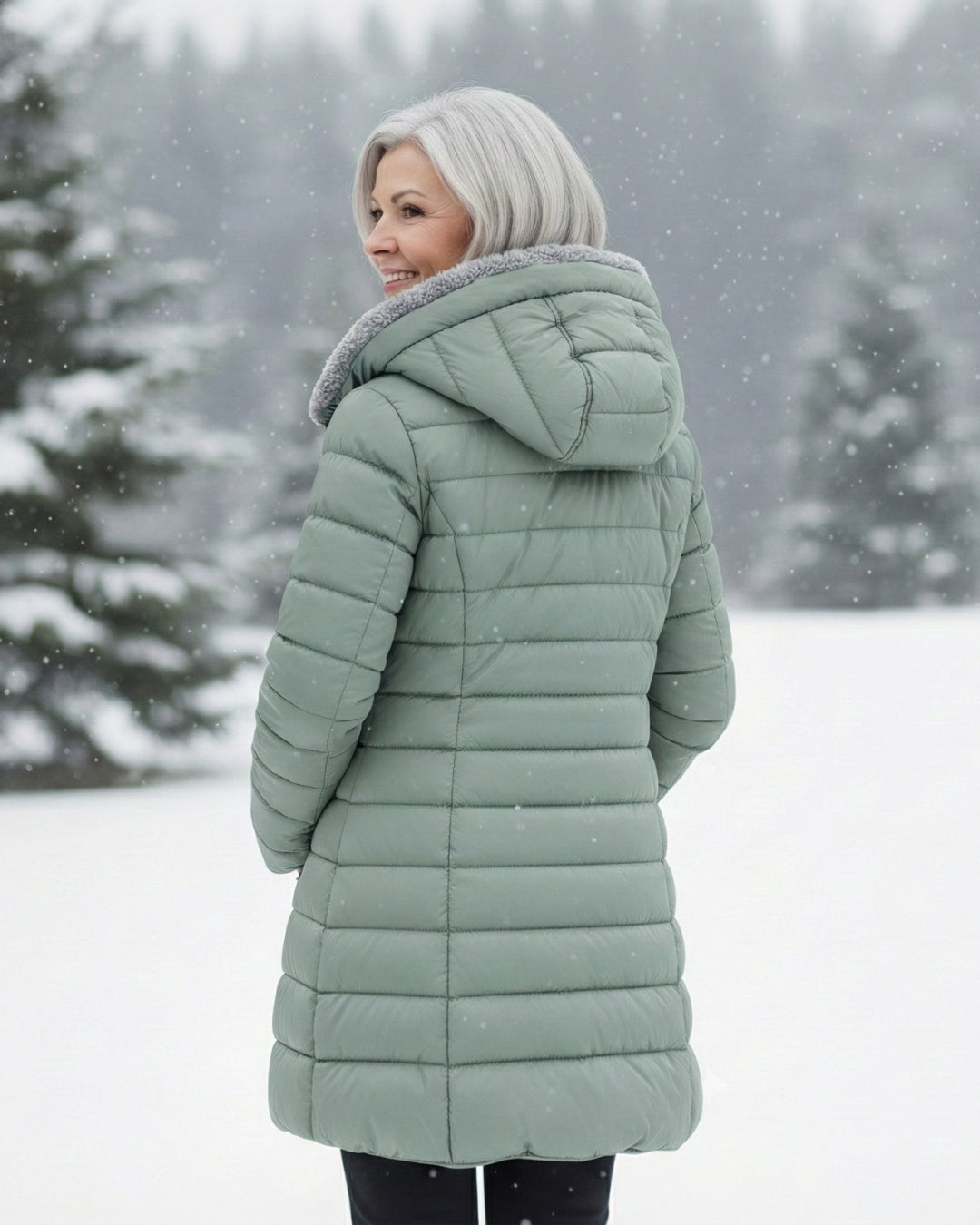 Oksiana – Fleece Gefütterter Puffer Mantel