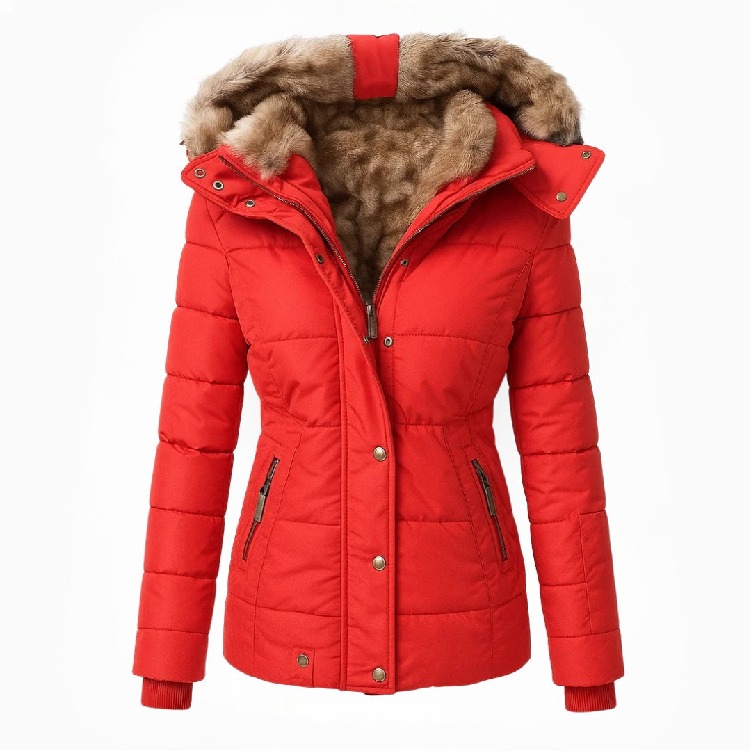 Barbra – Winter Mantel Mit Kapuze Und Fellfutter