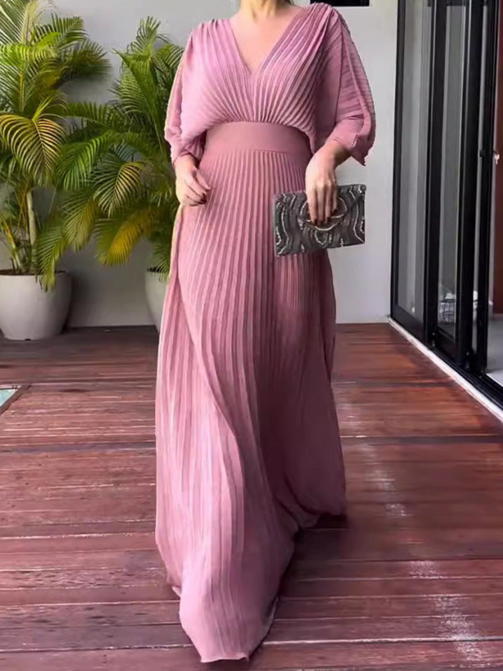 Valerija - Lebhaftes Maxi Kleid Mit Falten