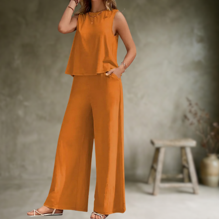 Alizeh - Elegantes ärmelloses Zweiteiliges Set