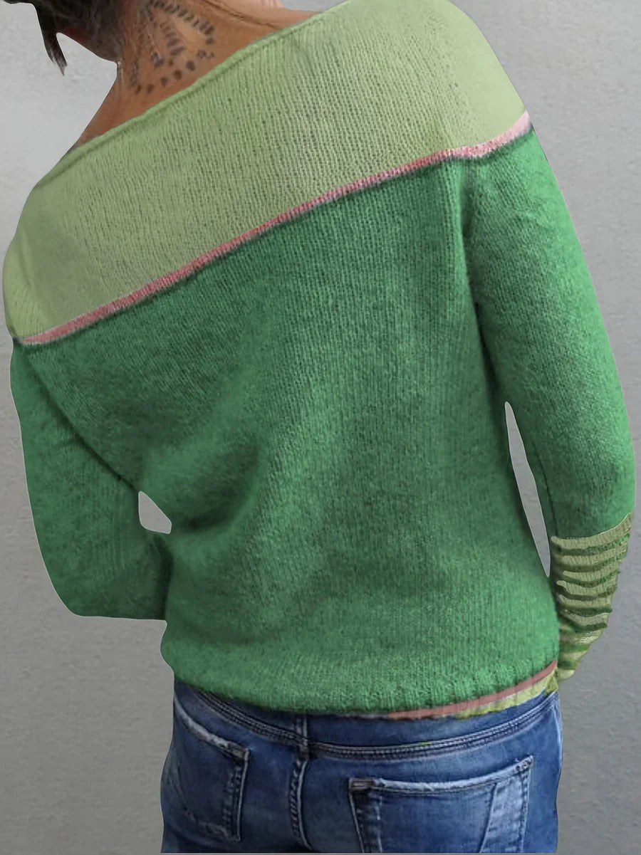 Talithia – Gestreifter Strickpullover Mit Langen Ärmeln