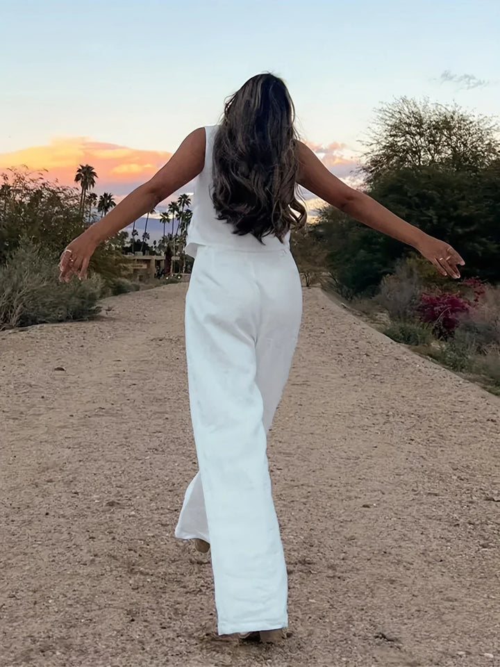 Jorja – Elegantes ärmelloses Zweiteiler Outfit-Set