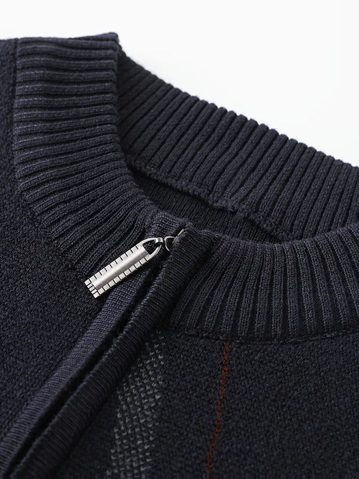 Yoann – Strick Pullover Mit Viertelreißverschluss