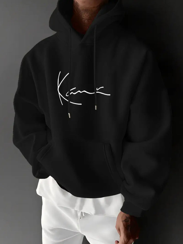 Jayasuriya – Bequemer Kapuzenpullover Mit Unterschrift Aufdruck