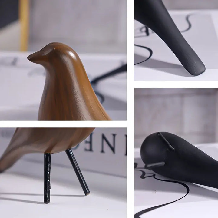DecoPerch – Kunst Déco Statuen-Satz Mit Abstrakten Vogelmotiven