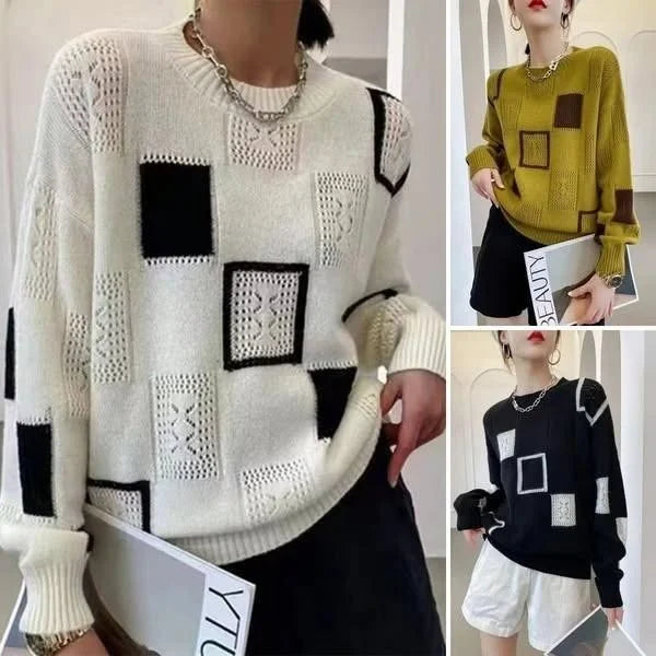 Annouska – Strick Pullover Mit Blockmuster