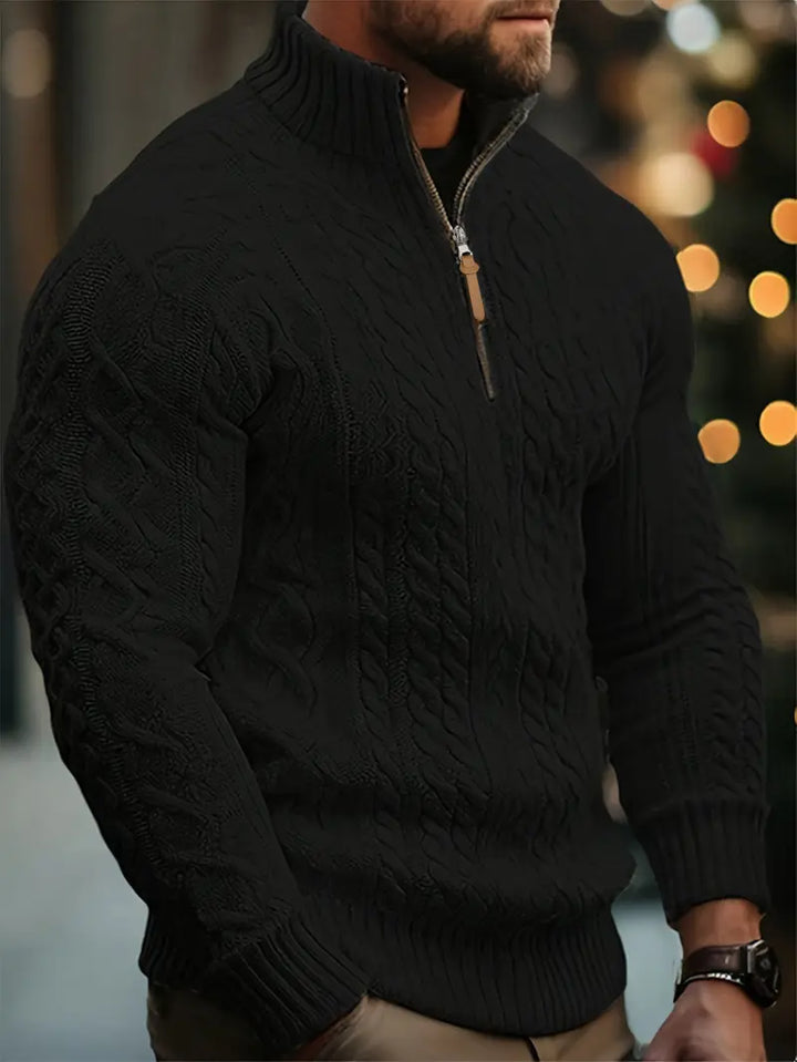 Rabada – Strickpullover Mit Halbem Reißverschluss Und Stehkragen