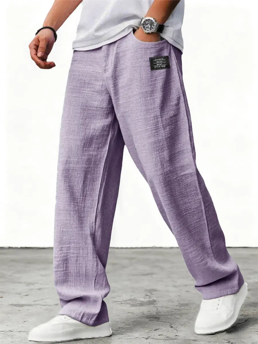 Lushan - Weite Leinen Hose