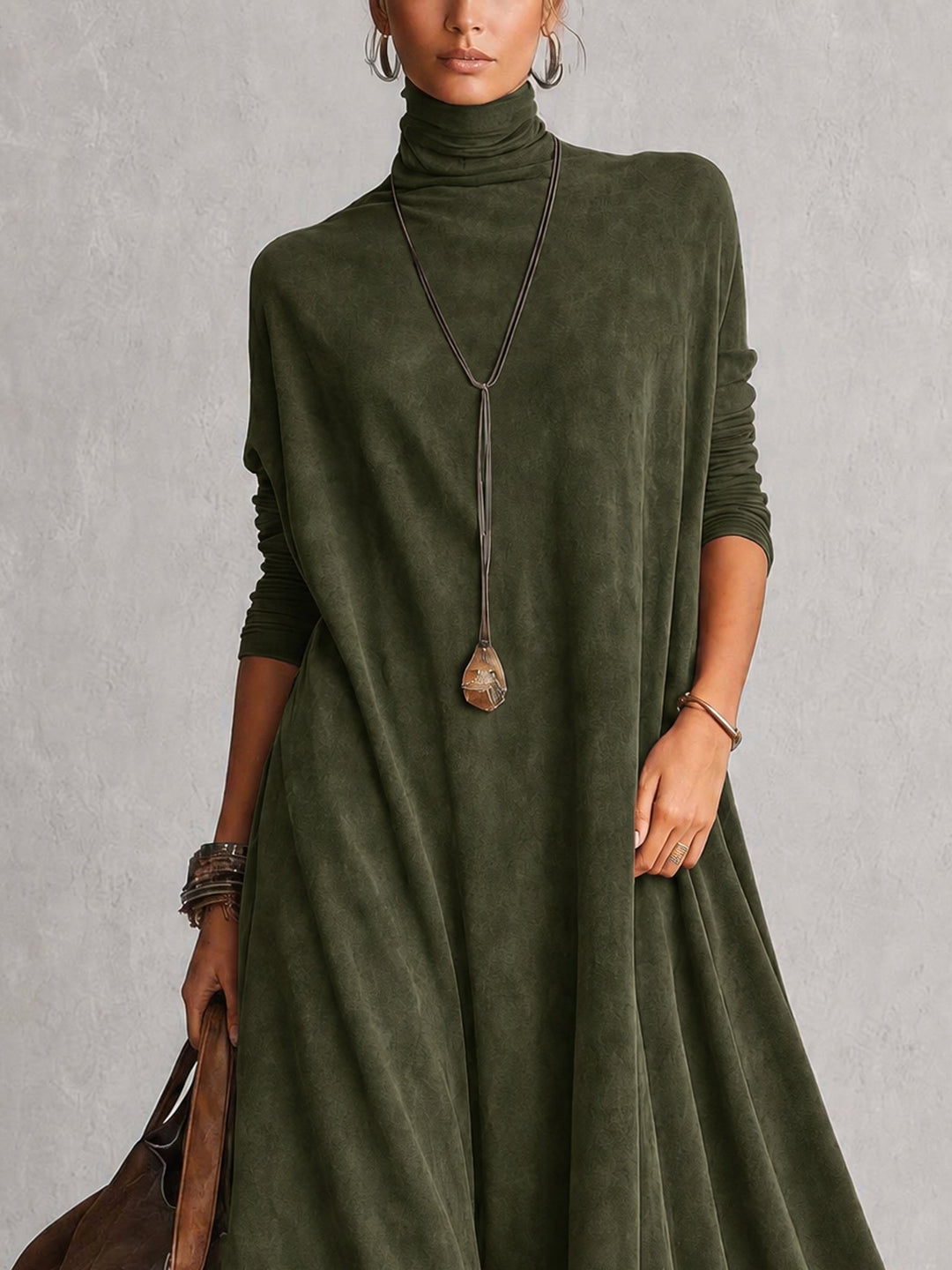 Albria – Langärmliges Maxikleid im Vintage-Stil