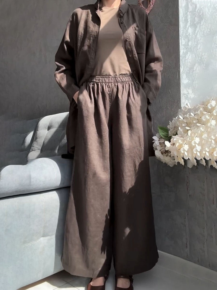 Darlene – Bequemes Zweiteiliges Set Aus Leinen