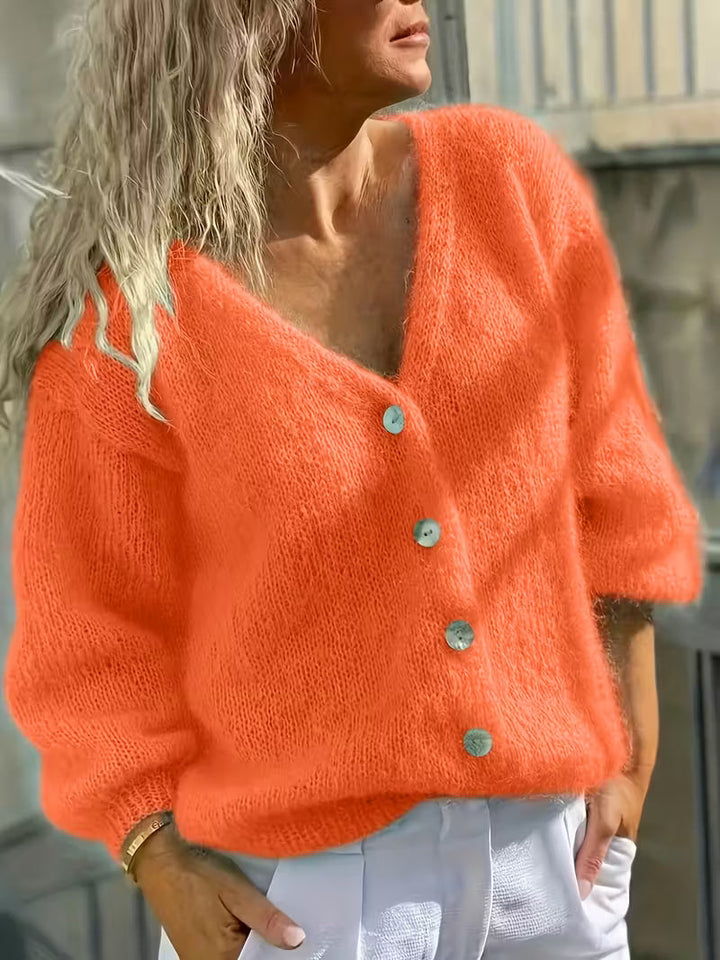 Hozanna - Langärmeliger Strickpullover Mit Knöpfen