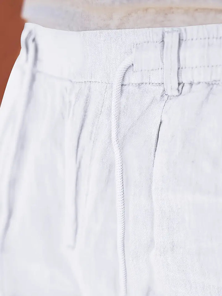 Nichols – Locker Sitzende Hose Aus Leinen Mit Kordelzug