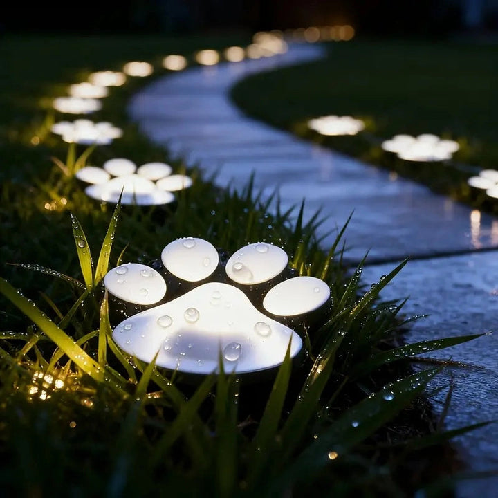PawGlow – LED-Solar-Gartenleuchte für den Außenbereich