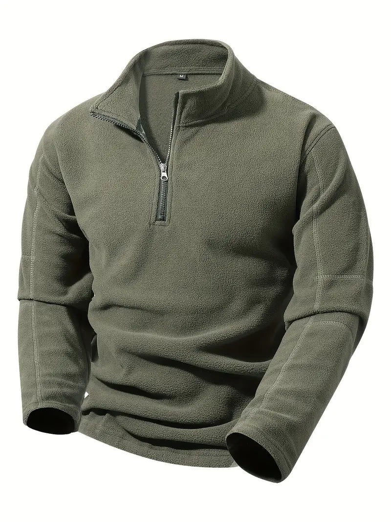 Maurits – Sweatjacke Mit Halbem Reißverschluss Und Stehkragen