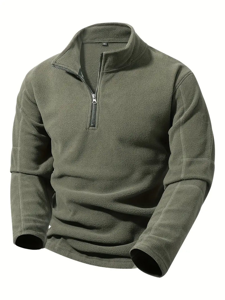 Maurits – Sweatjacke Mit Halbem Reißverschluss Und Stehkragen