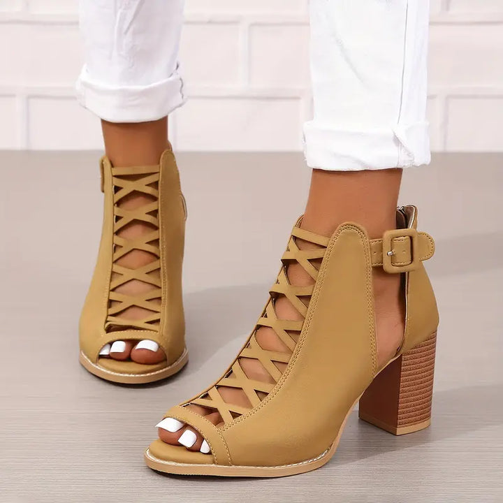 Ruzilya - Elegante Sandalen Mit Klobigem Absatz