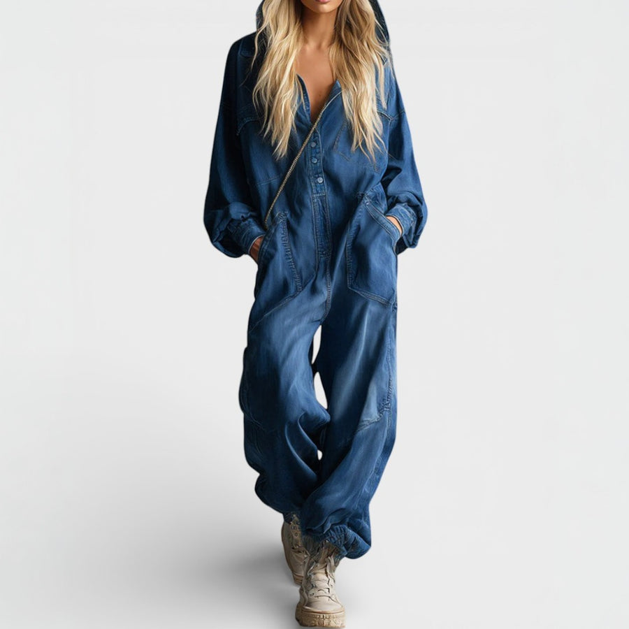 Miara – Langärmeliger Overall mit Kapuze und Taschen