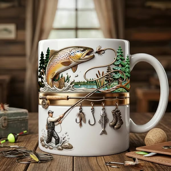 TackleMug – Kaffeetasse mit Angelmotiv